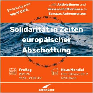 Flyer mit Text zur Veranstaltung