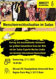 Flyer mit Text zur Veranstaltung