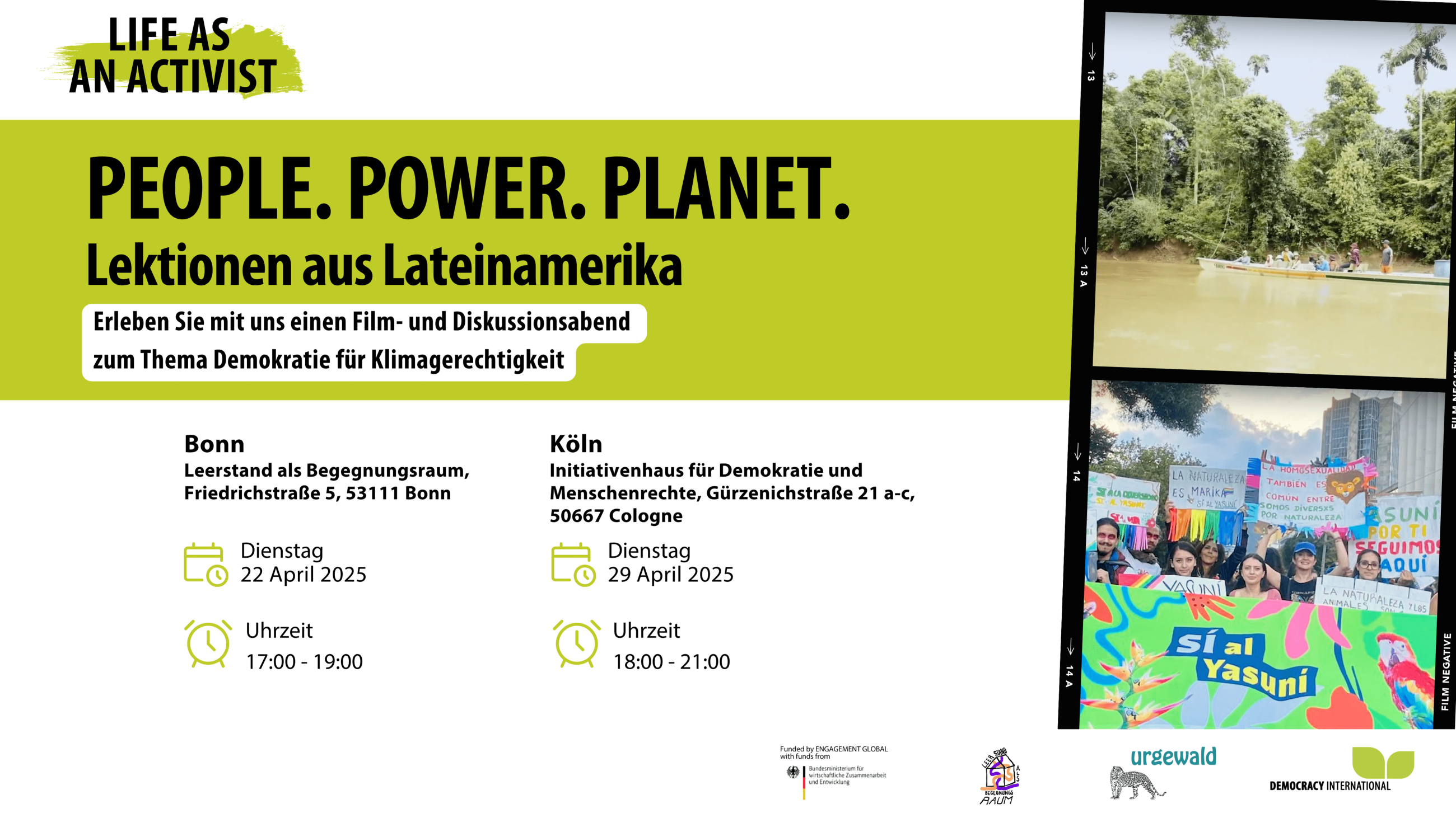 Flyer mit Text zur Veranstaltung
