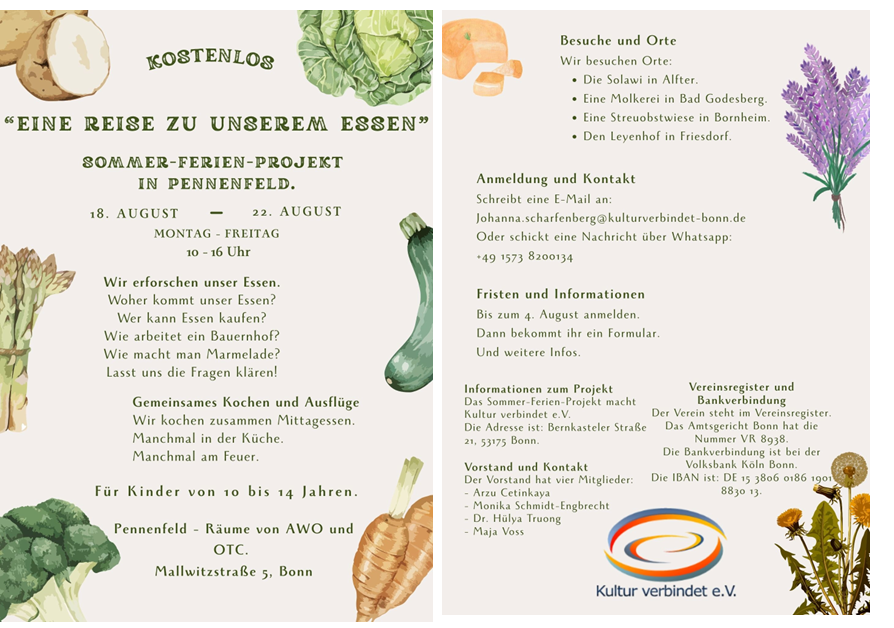 Flyer mit Text zur Veranstaltung