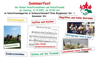 Flyer Sommerfest Naturfreunde