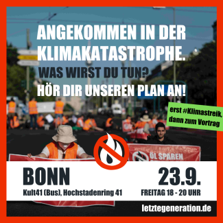 Letzte Generation Flyer