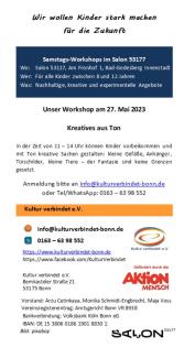 Flyer mit Text zur Veranstaltung
