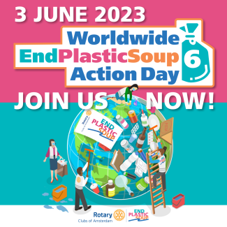 Flyer mit Text zur Veranstaltung und einer Zeichnung der Erde