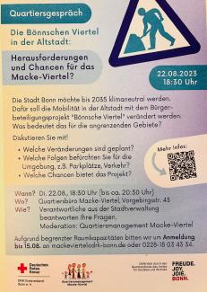 Flyer mit Text zur Veranstaltung