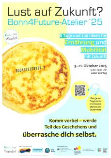 Plakat des Bonn4Future Atelier "Lust auf Zukunft?"