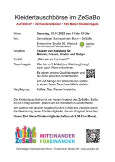 Flyer mit Text zur Veranstaltung
